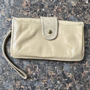 Hobo Galaxy Tan Leather Wristlet